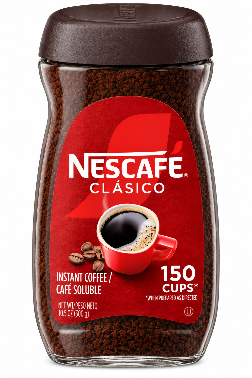 Nescafé Clasico Dark Roast Instant Coffee, 10.5 oz.
