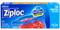 Ziploc Brand Gallon Freezer Storage Bags, Stay Open Design, Easy to Fill, 38 ct