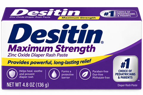 Desitin Maximum Strength Diaper Rash Paste, 4.8 oz.