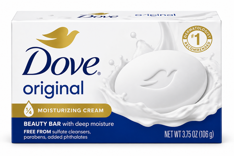 Dove Beauty Bar Soap, Original White, 3.75 oz.