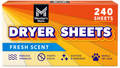 Member's Mark Fabric Softener Dryer Sheets, Fresh Scent,  240 Shees