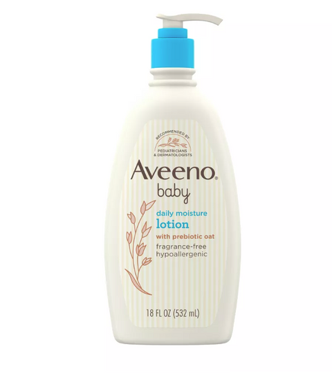 Aveeno Baby Daily Moisture Lotion with Pump, 24hr Protection, 18 fl. oz.