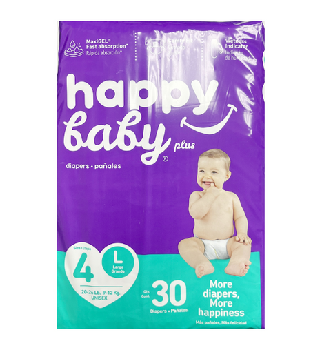 HAPPY BABY PLUS DIAPERS LARGE 30 CT CJ
