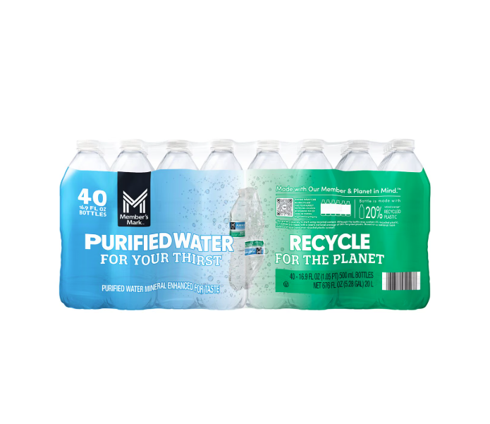 Member's Mark Purified Water — 16.9 oz, 40-Pack