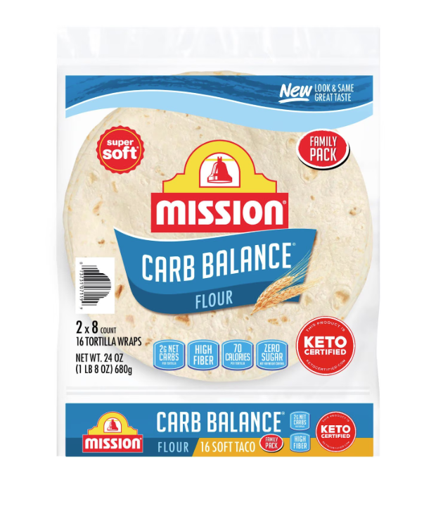 Mission Carb Balance 8" Soft Taco Flour Tortillas, 16 ct.