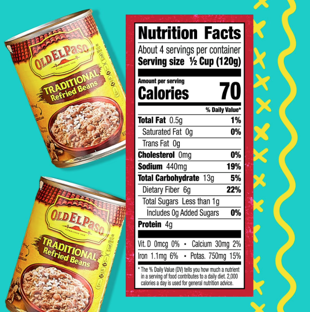 Old El Paso Traditional Refried Beans 16 oz