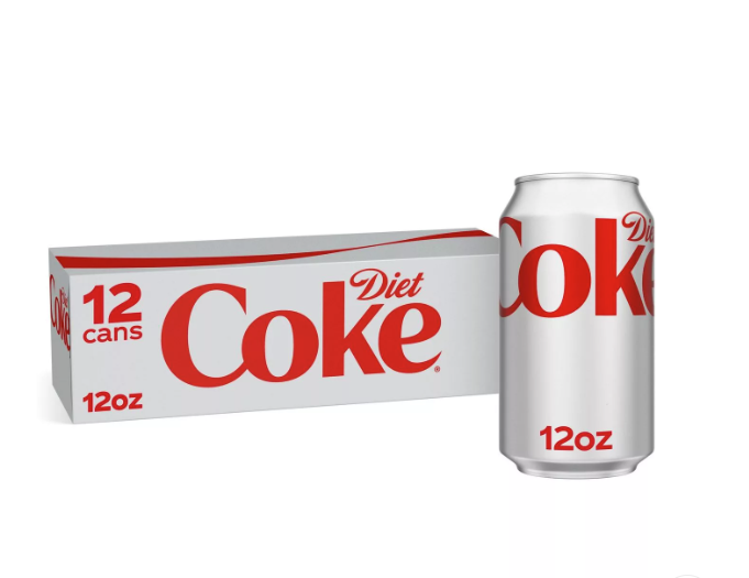 Diet Coke Soda Soft Drink Fridge Pack 12 pk Cans