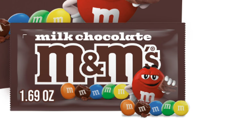 M&M'S Milk Chocolate Candy, 1.69 oz.,
