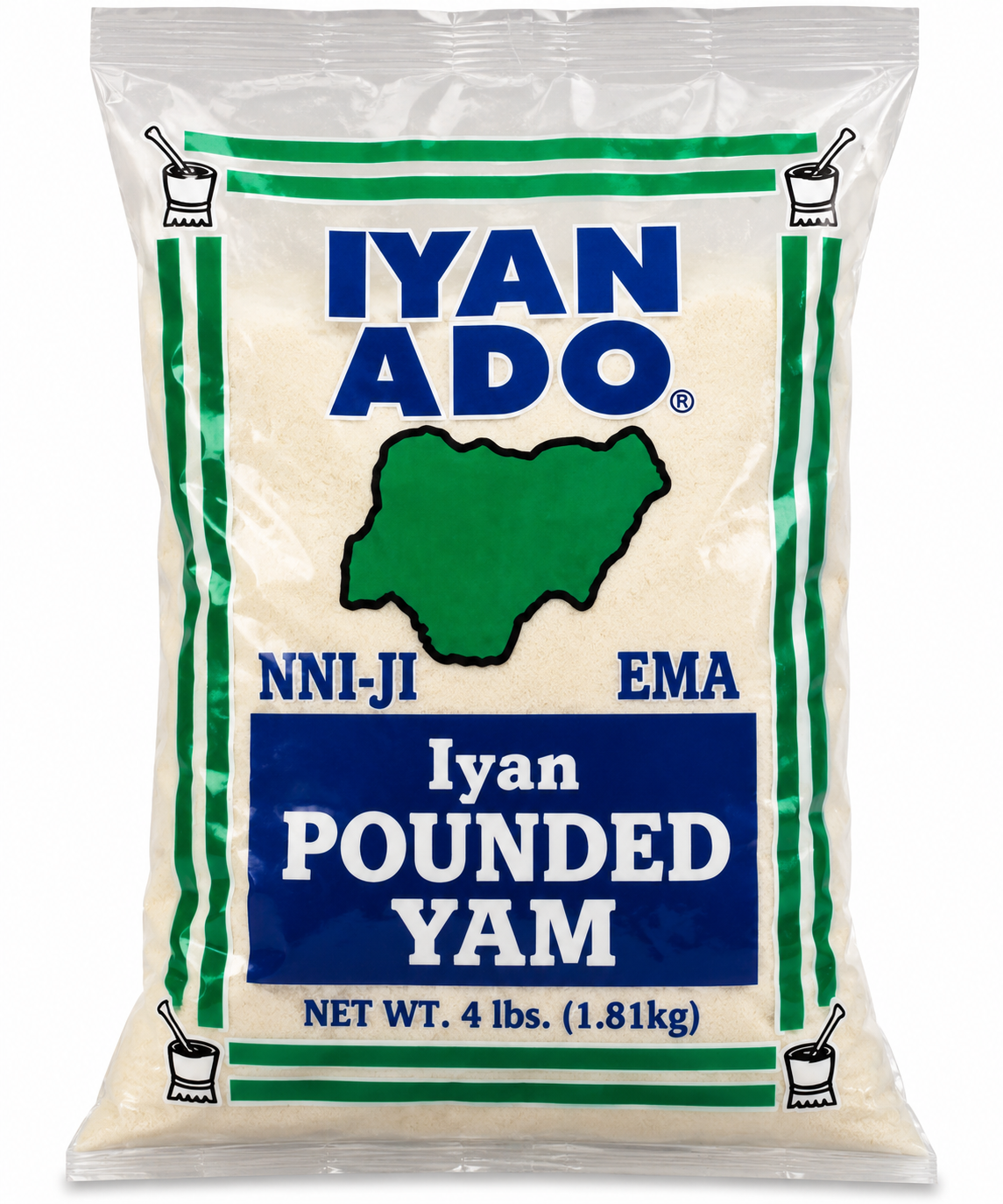 Iyan Ado Pounded Yam Flour 4Ibs.