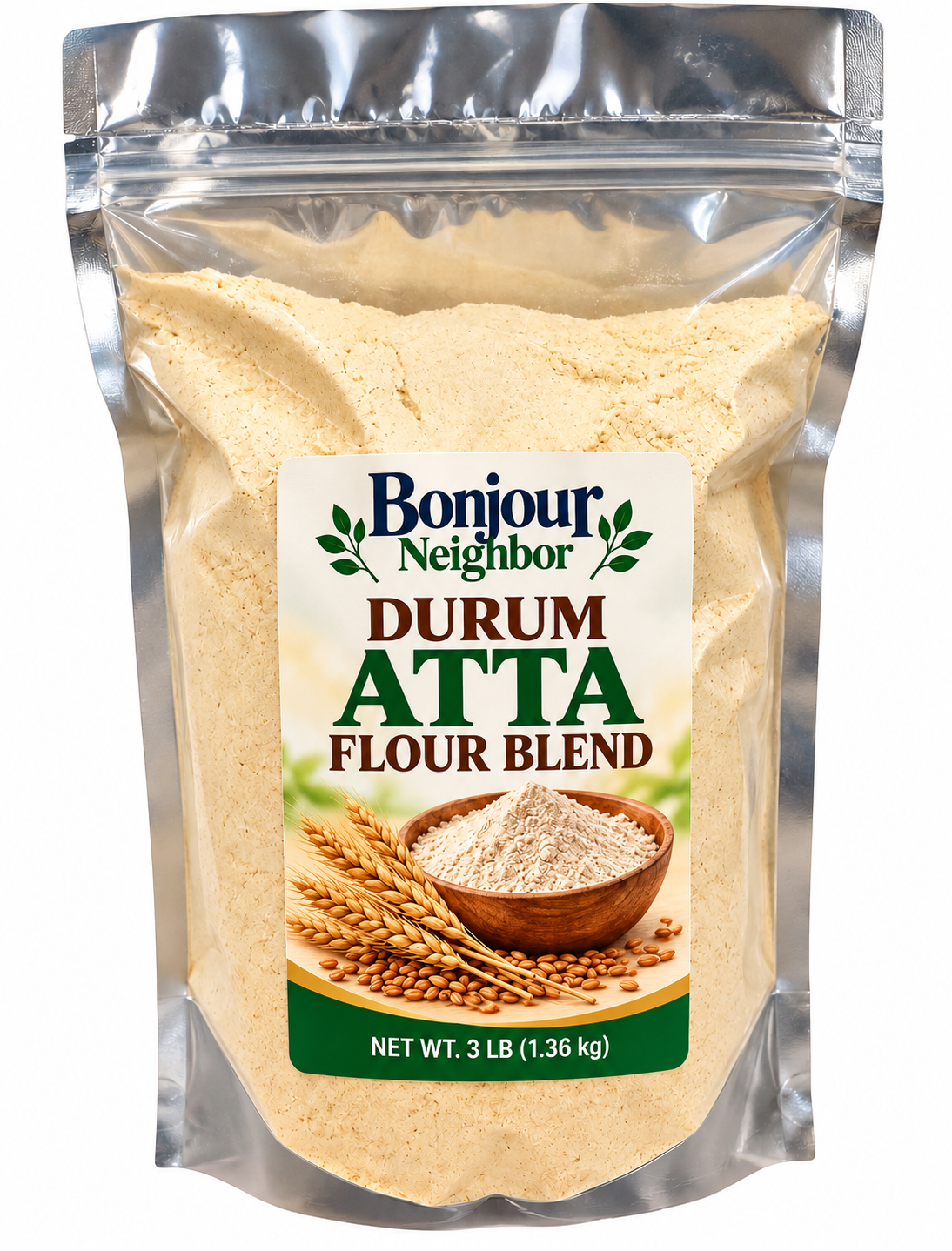 Bonjour Neighbor Durum Atta Flour Blend – 3 lb