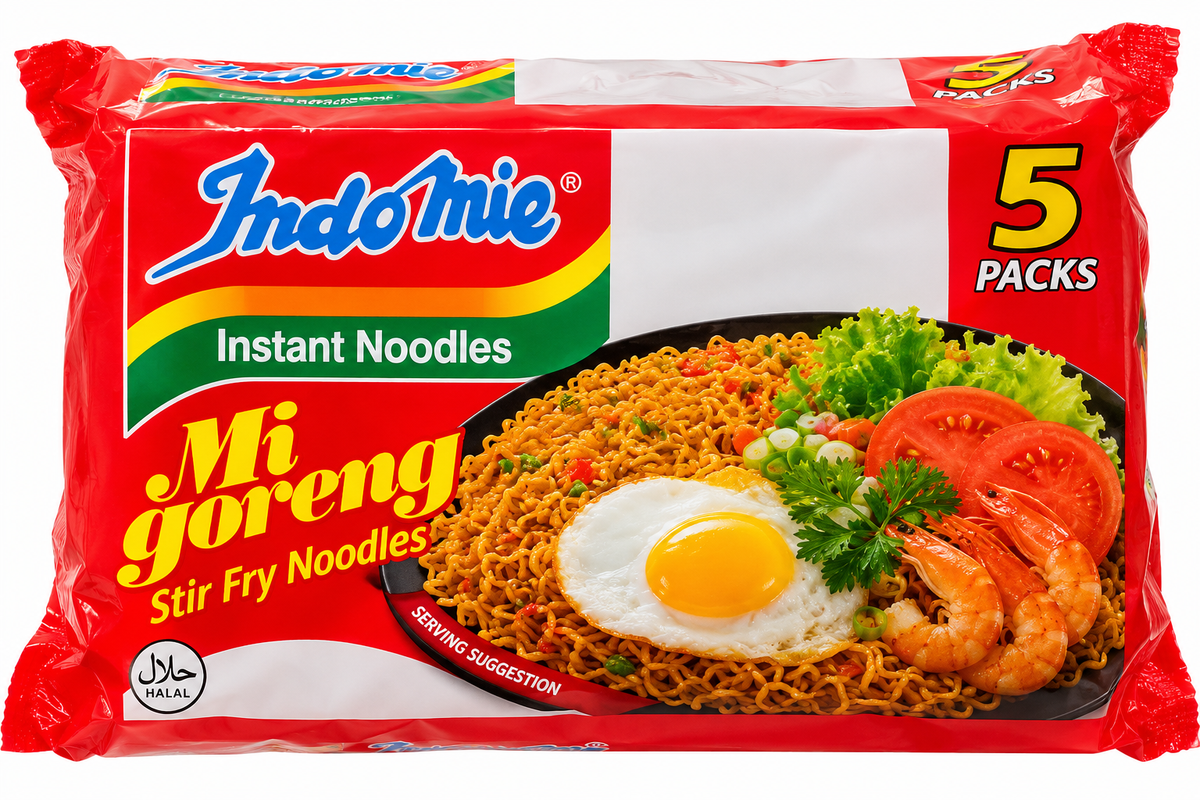 Indomie Mi Goreng Instant Fried Noodles – Original – 5 Pack