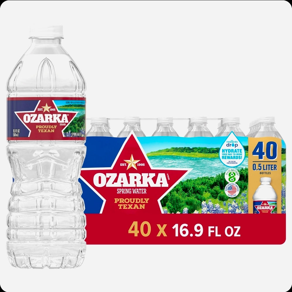 Ozarka 100% Natural Spring Water — 16.9 oz, 40-Pack
