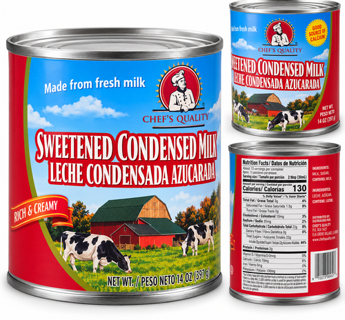 Chef’s Quality Sweetened Condensed Milk – 14 oz