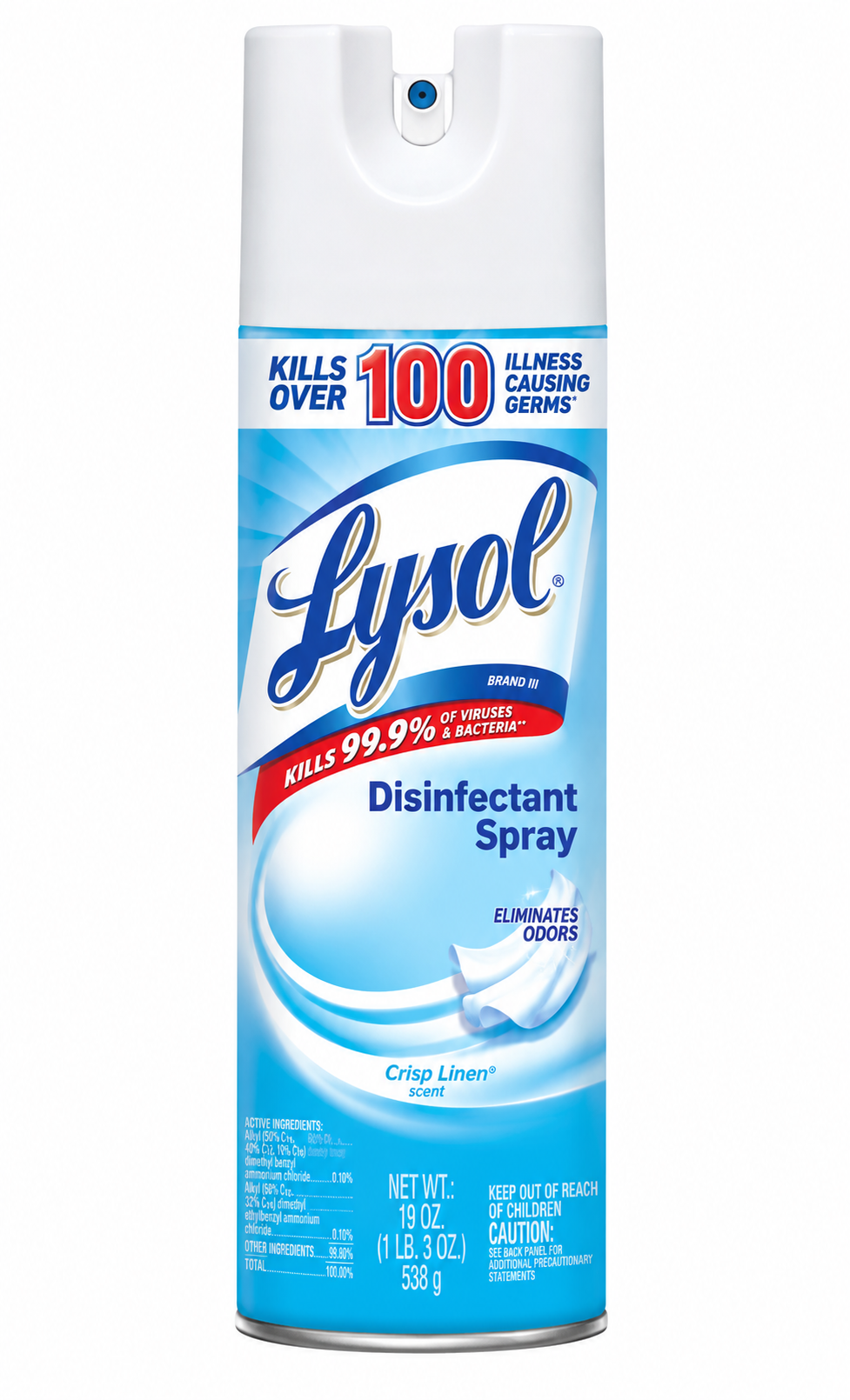 Lysol Disinfectant Spray, Crisp Linen — 19 oz