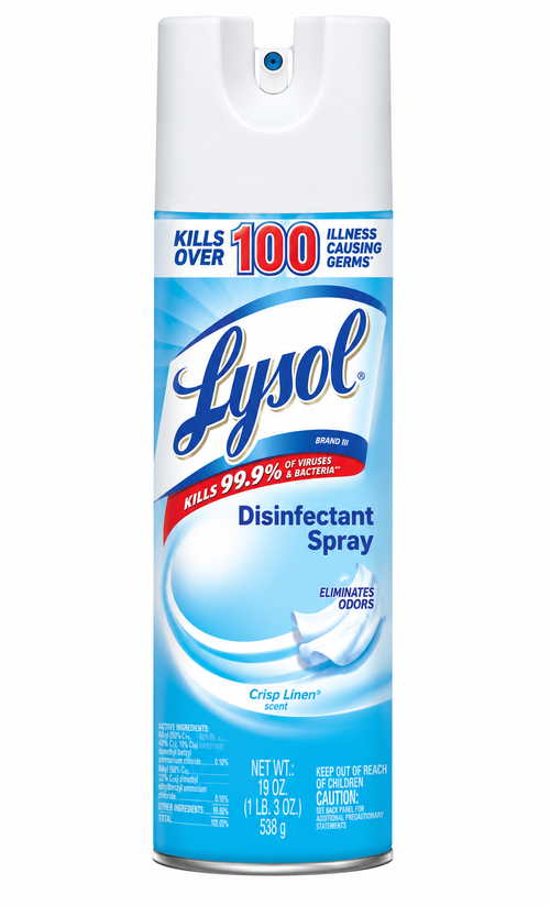 Lysol Disinfectant Spray, Crisp Linen — 19 oz